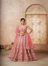 KF 14 Pink Silk Embroidered Bridal Lehenga wholesale clothing suppliers in india